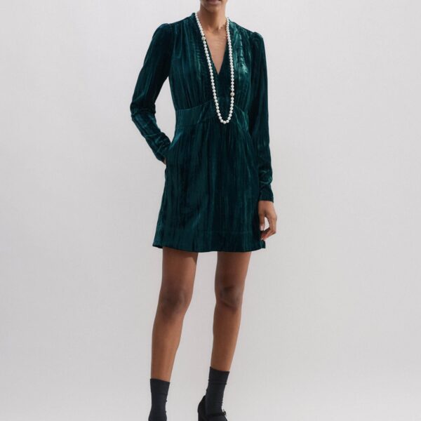 Me and Em Crush Velvet Mini Dress, view 2