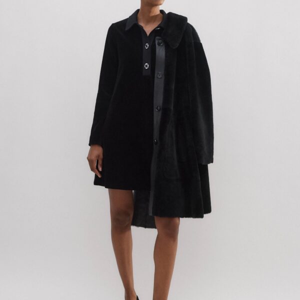 Me and Em Crystal Button Cord Velour A-Line Dress, view 4