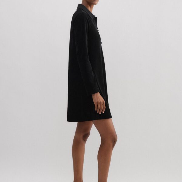 Me and Em Crystal Button Cord Velour A-Line Dress, view 5