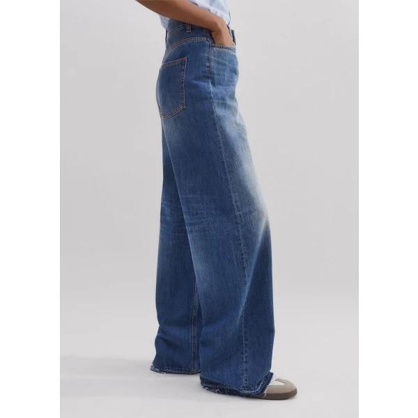 Distressed Authentic Mid-Waist Baggy Jean - Image 5