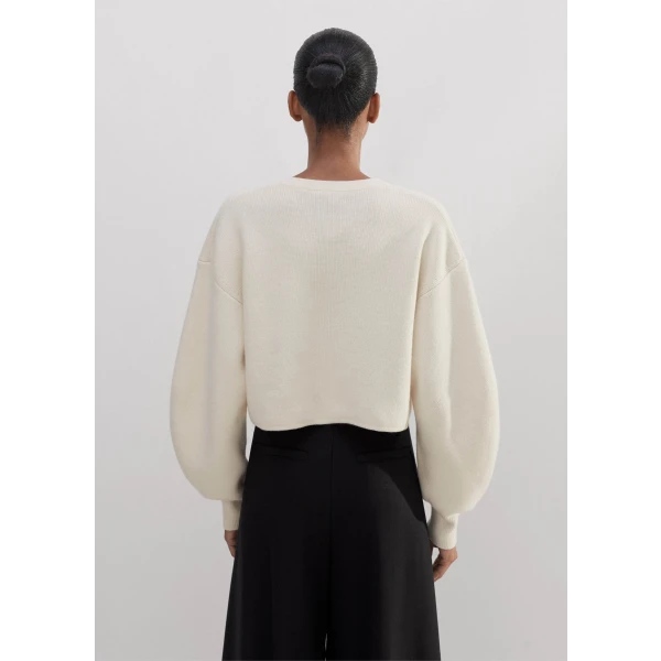 Dramatic Sleeve Crop Knit Jacket - Image 6