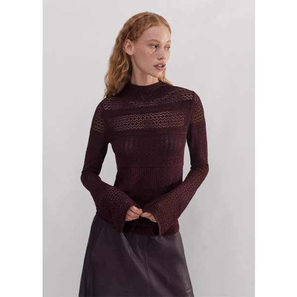 Elevated Pointelle Knit Sweater - Image 6