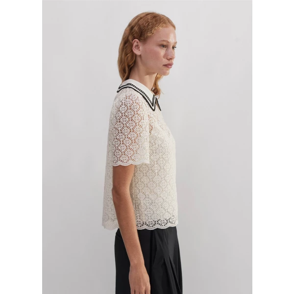 Evening Lace Short Sleeve Top + Cami - Image 5