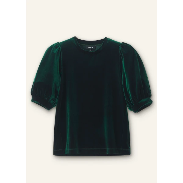 Fluid Velour Pouf Sleeve Top - Image 6