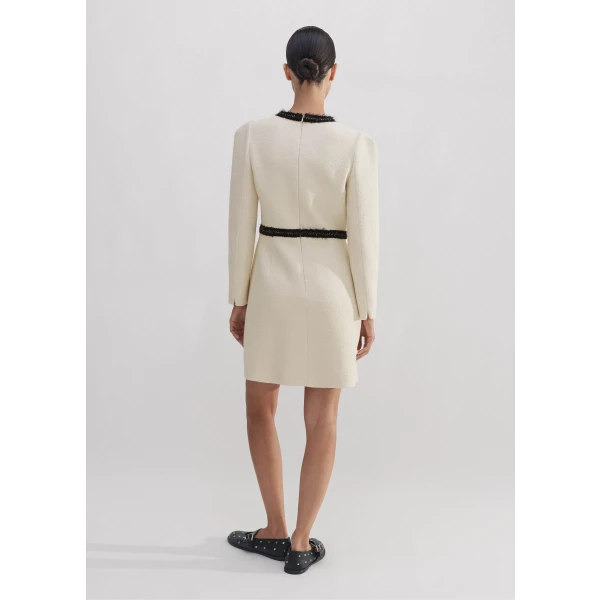 Fringe Tweed Fit and Flare Mini Dress - Image 6