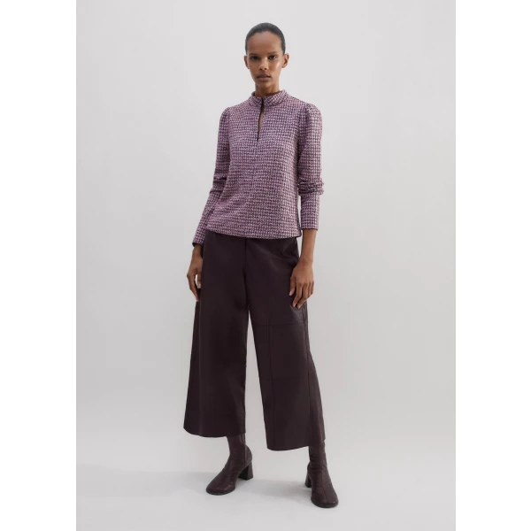 Houndstooth Tweed High Neck Top - Image 5