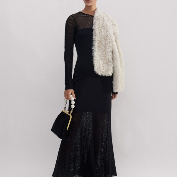 Me and Em Lace Stitch Evening Maxi Dress, view 2