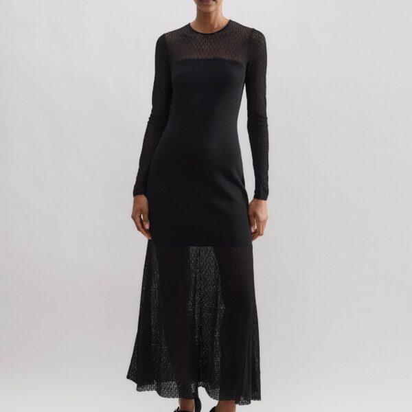 Me and Em Lace Stitch Evening Maxi Dress, view 4