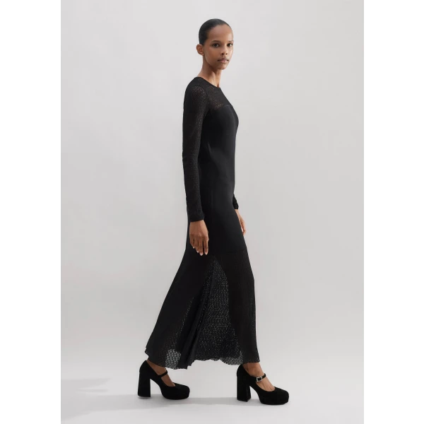 Lace Stitch Evening Maxi Dress - Image 6