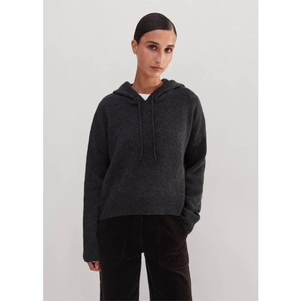 Luxe Cashmere Curved Hem Hoody - Image 5