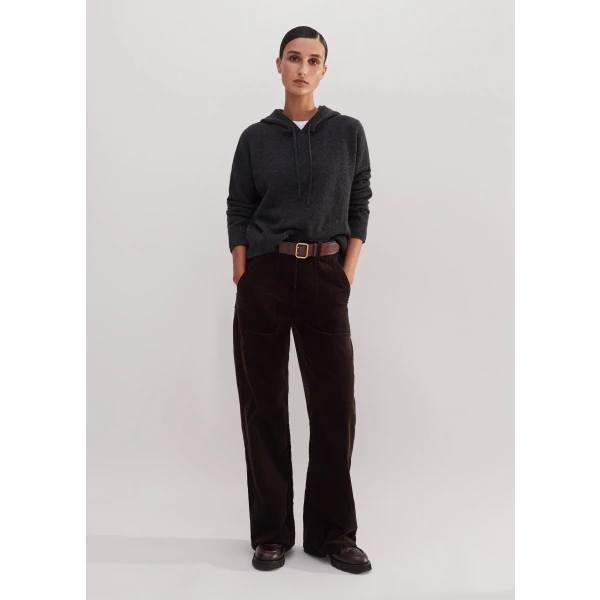 Luxe Cashmere Curved Hem Hoody - Image 6