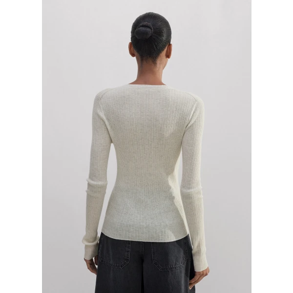 Merino Cashmere Barely There Henley Sweater - Image 5