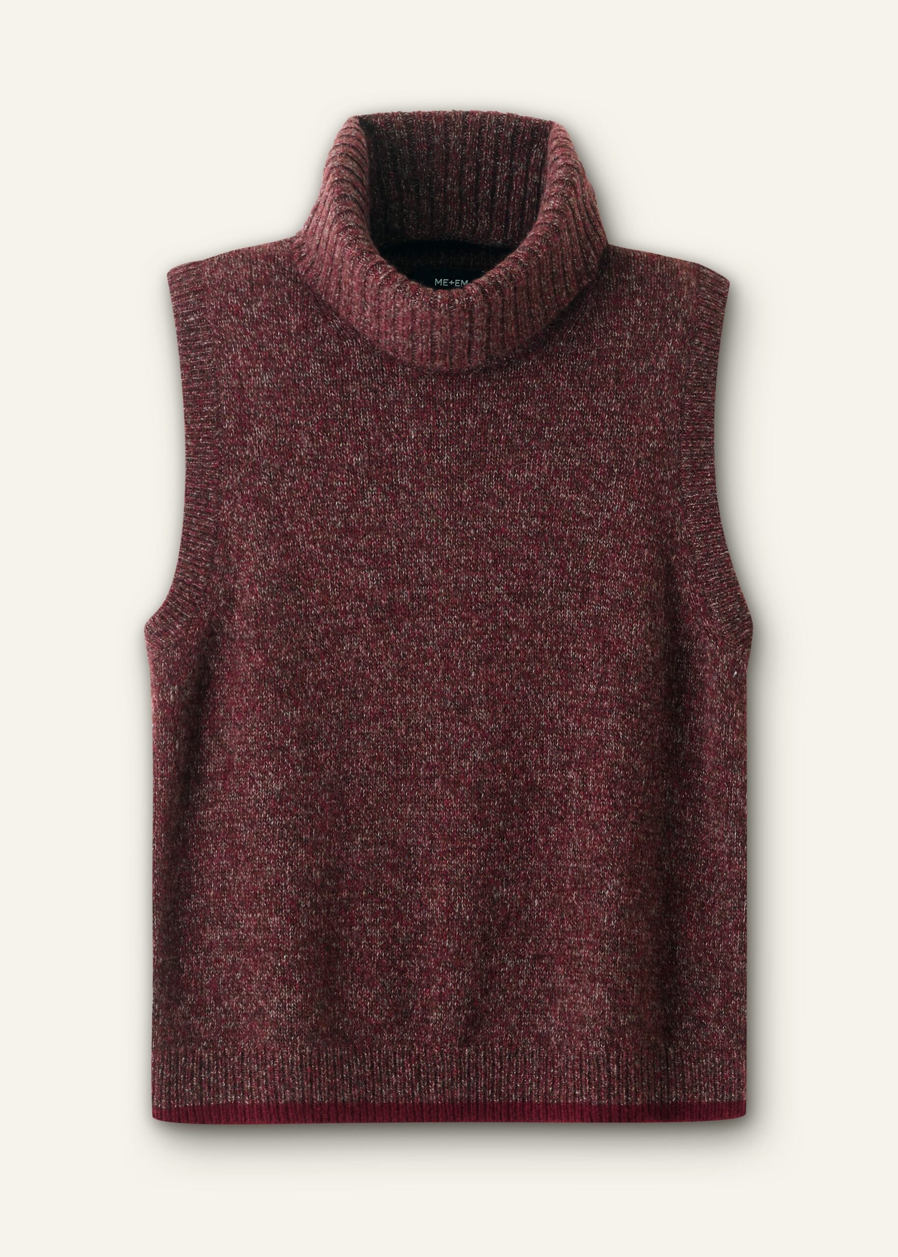 Me and Em Merino Cashmere Silk Mouliné Sweater Vest + Snood Me and Em dress