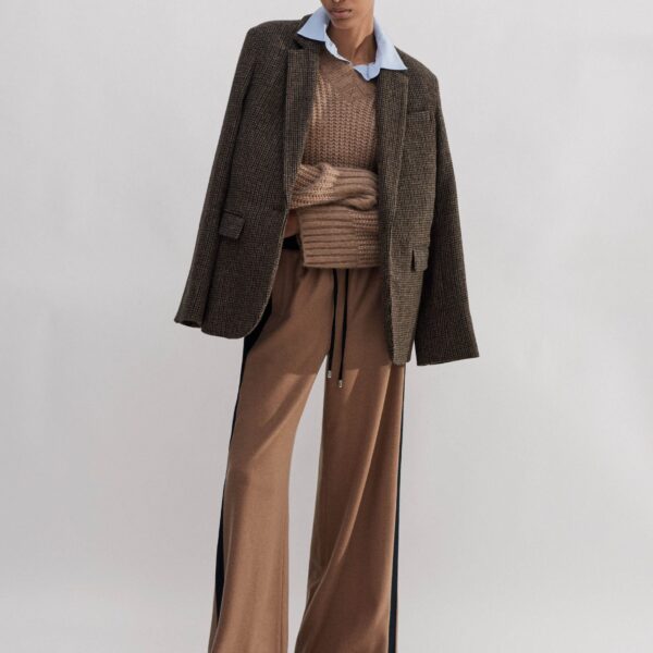 Me and Em Merino Cashmere Silk Rib Crop Sweater, view 4