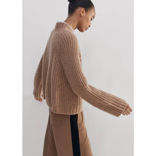 Merino Cashmere Silk Rib Crop Sweater - Image 6