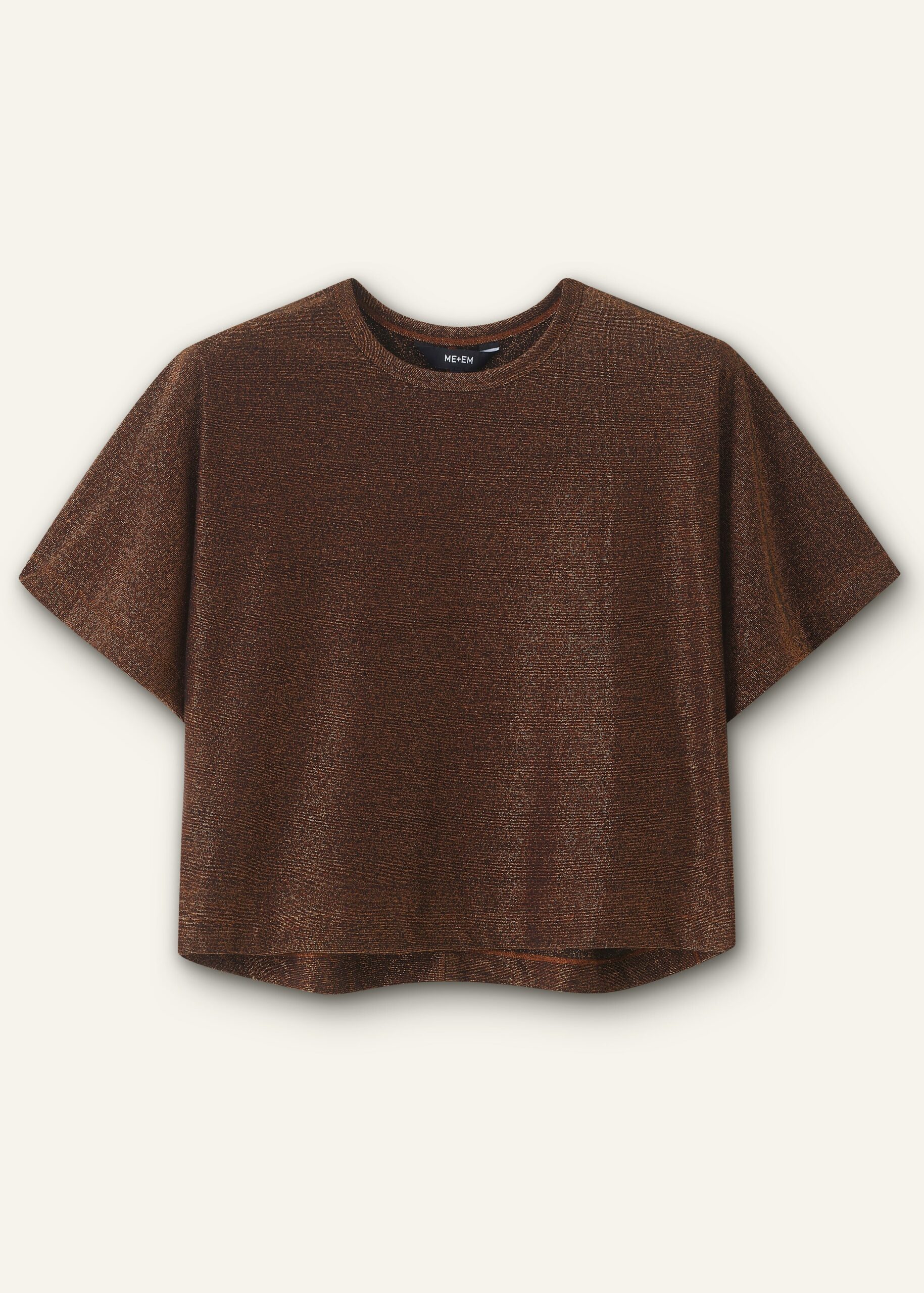 Me and Em Metallic Box Crop Tee Me and Em dress