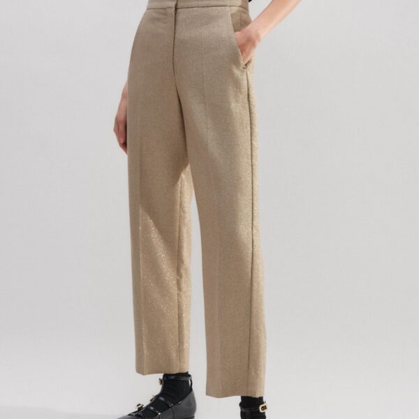 Me and Em Metallic Slim Crop Pant, view 2