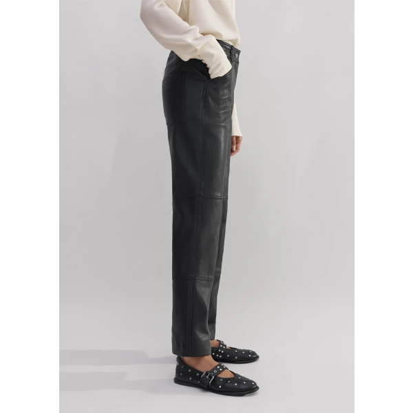 Panelled Leather Jean - Image 5