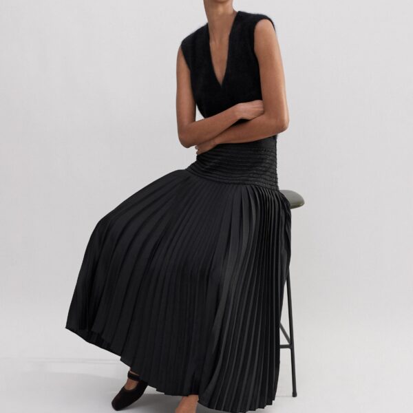 Me and Em Pleated Evening Skirt, view 4