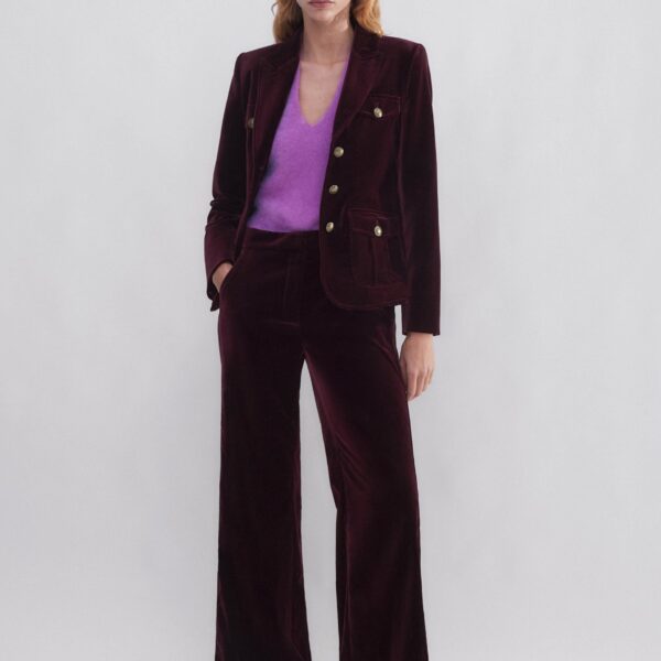 Me and Em Regular-Length Velvet Man Pant, view 4