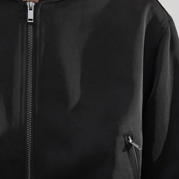 Me and Em Satin Twill Evening Bomber Coat, view 4