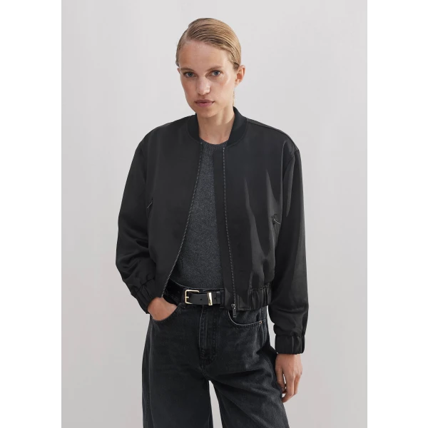Satin Twill Evening Bomber - Image 5