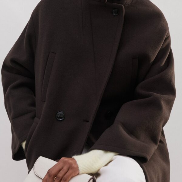 Me and Em Short Luxe Wool-Blend Everyday Sweater Coat, view 3