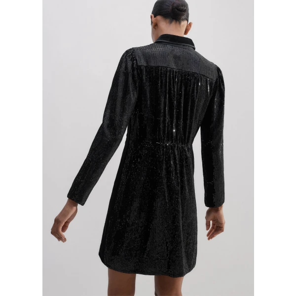 Silk-Blend Sequin Mini Dress - Image 5