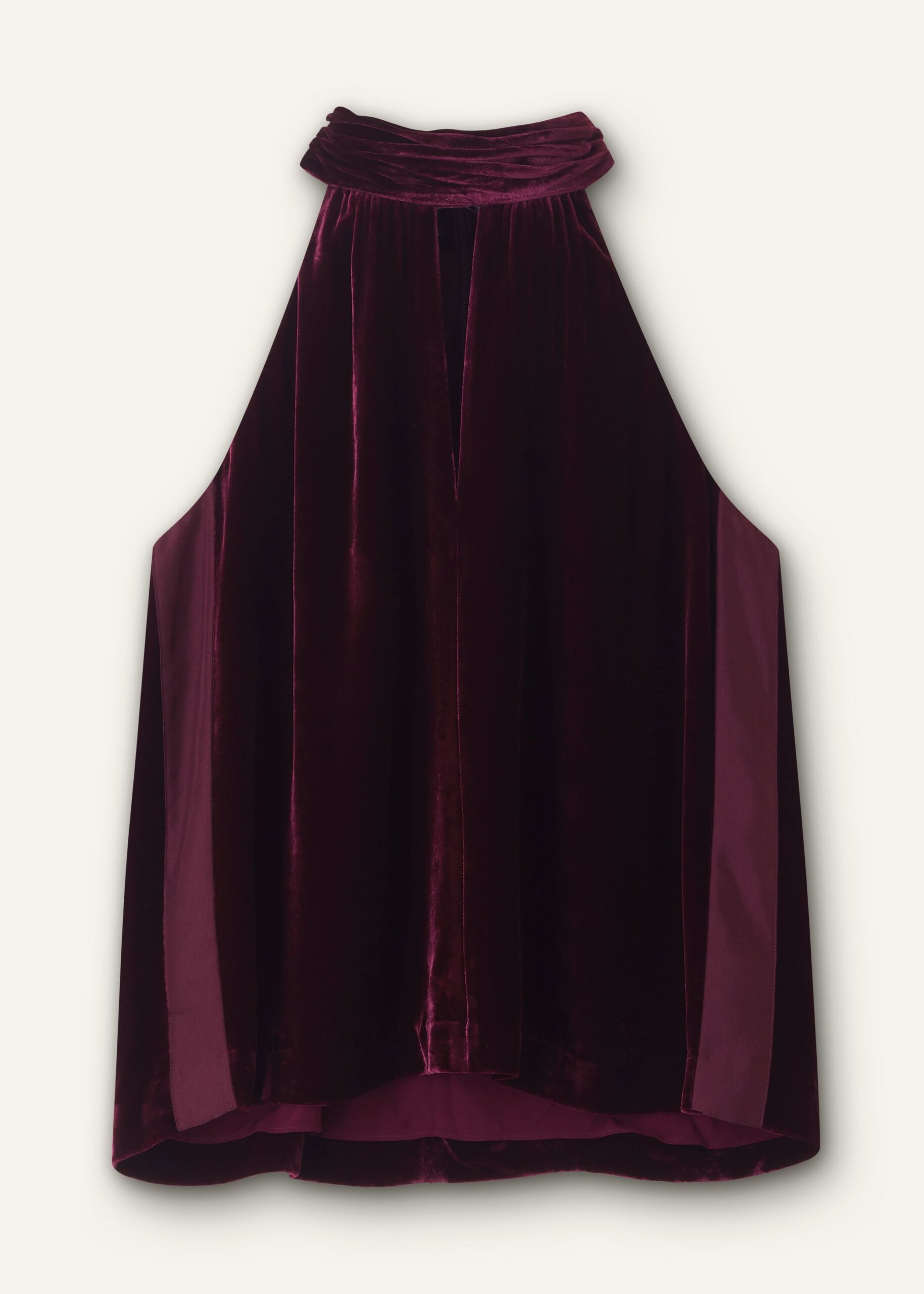 Me and Em Silk-Blend Velvet Halterneck Top Me and Em dress