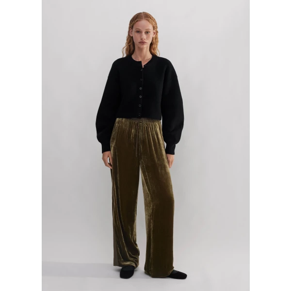 Silk-Blend Velvet Relaxed Tapered Pant - Image 5