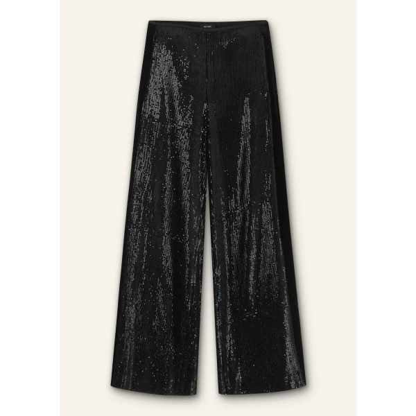 Silk-Blend Velvet Sequin Flare Pant - Image 6