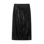 Silk-Blend Velvet Sequin Midi Pencil Skirt
