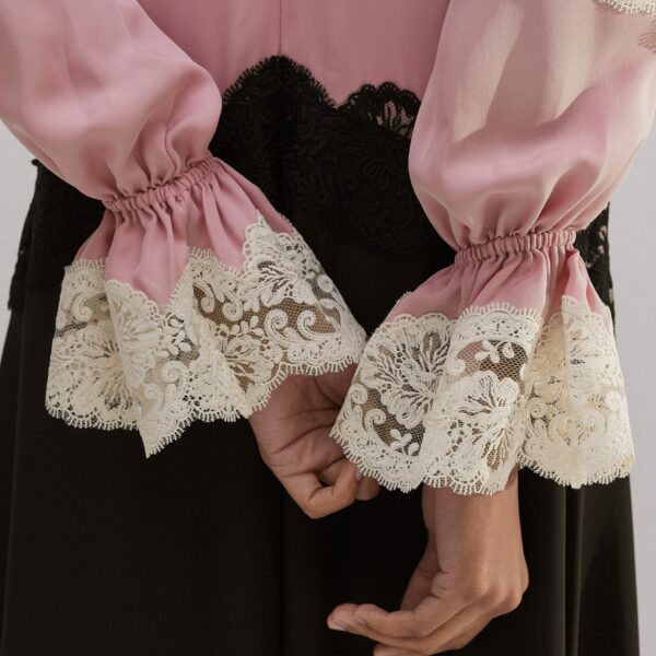 Me and Em Silk Color Block Lace Maxi Dress + Belt, view 4