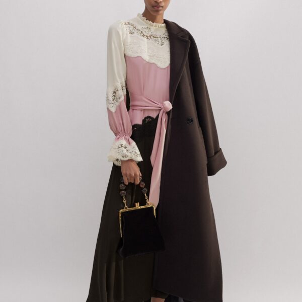 Me and Em Silk Color Block Lace Maxi Dress + Belt, view 5
