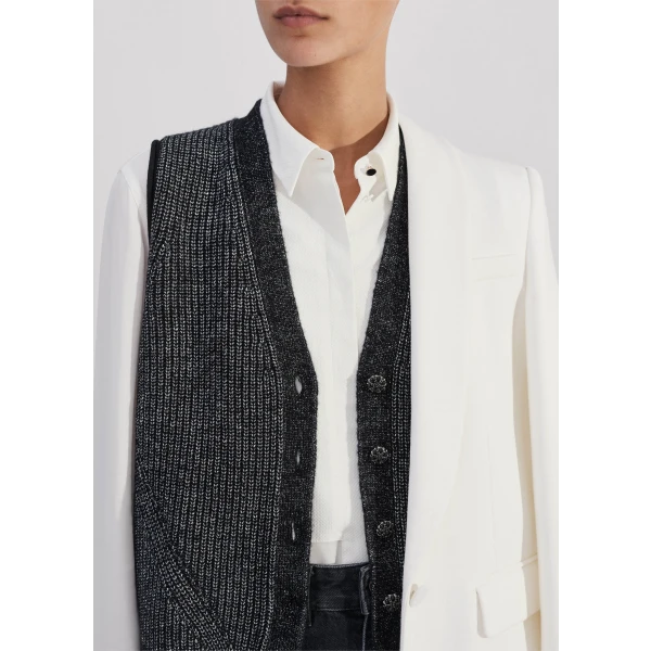 Silk Crop Tux Shirt - Image 6