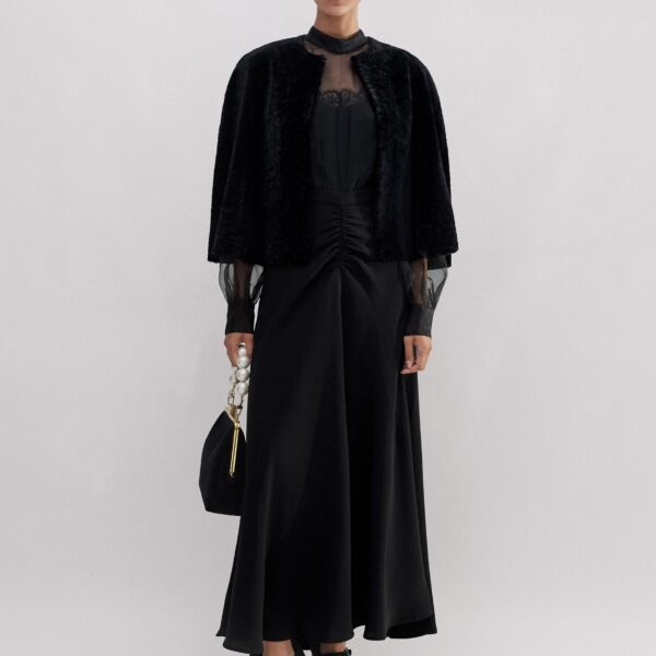 Me and Em Silk Organza Lace Maxi Dress, view 4