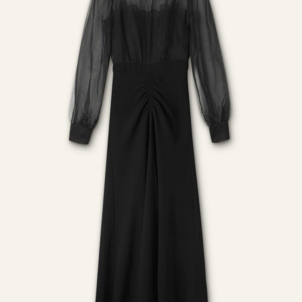 Me and Em Silk Organza Lace Maxi Dress, view 6