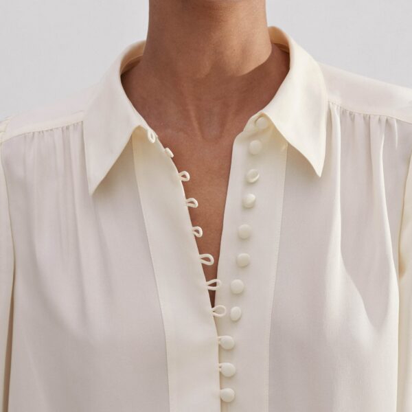 Me and Em Silk Oversized Button Blouse + Tie, view 4