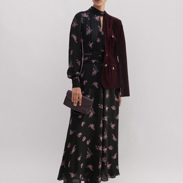Me and Em Silk Scattered Floral Print Maxi Dress, view 2