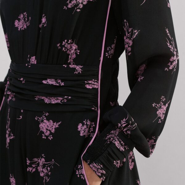 Me and Em Silk Scattered Floral Print Maxi Dress, view 4