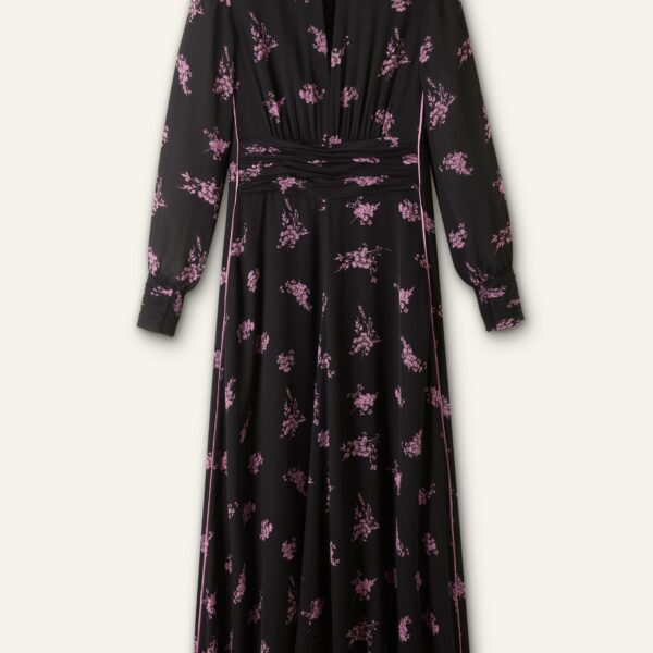 Me and Em Silk Scattered Floral Print Maxi Dress, view 6