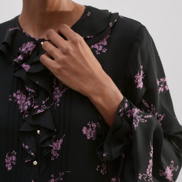 Me and Em Silk Scattered Floral Print Short Dress, view 4
