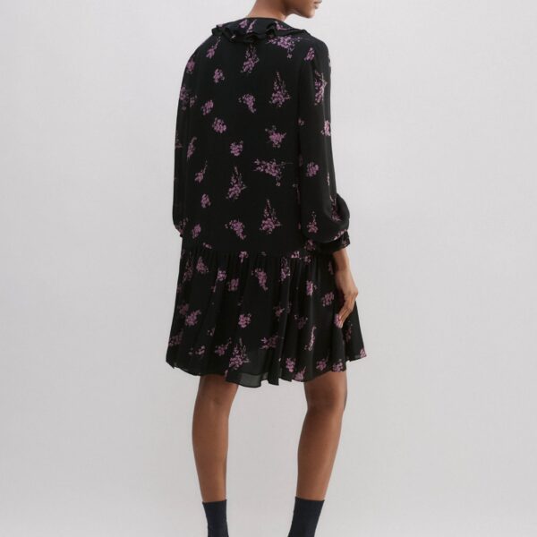 Me and Em Silk Scattered Floral Print Short Dress, view 6