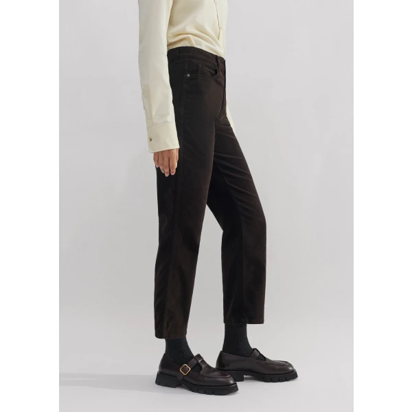 Stretch Velvet Straight Crop Jean - Image 5