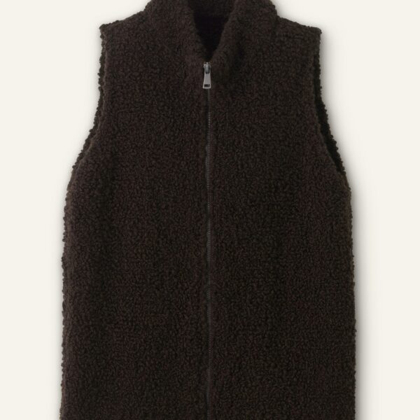Me and Em Teddy Merino Bouclé Two-Way Zip Vest, view 6
