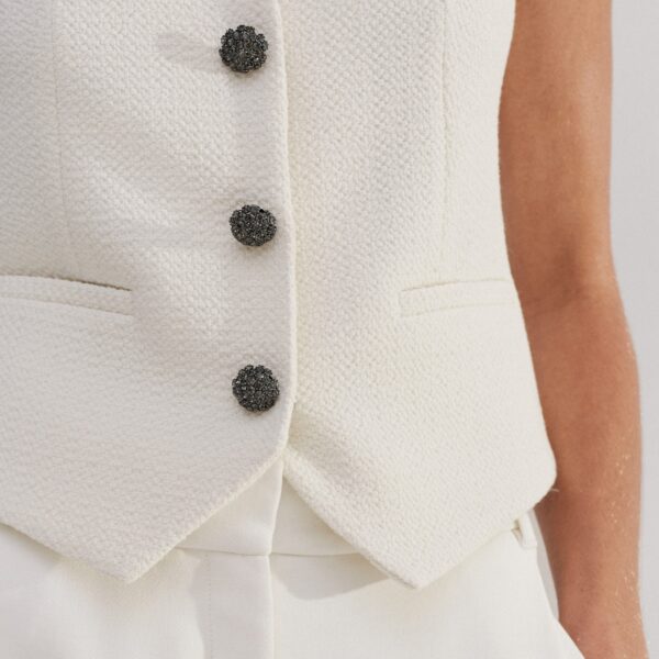 Me and Em Textured Tailored Tux Vest, view 4
