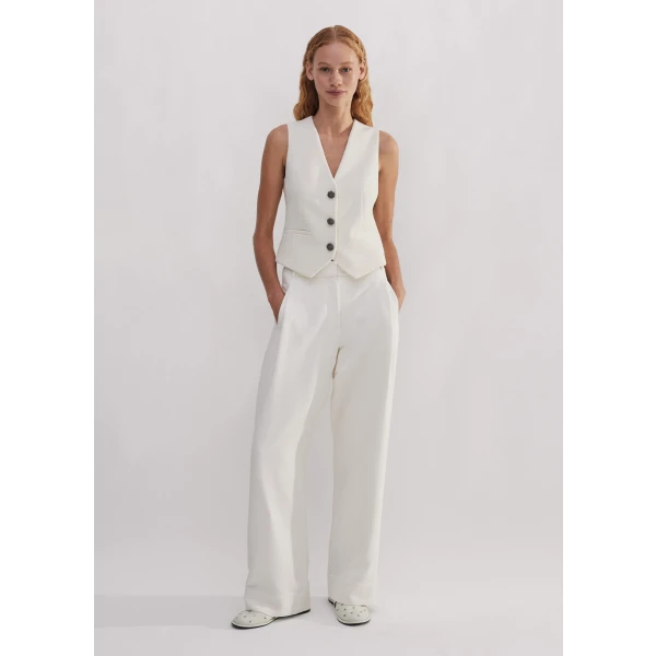 Textured Tailored Tux Vest - Image 5
