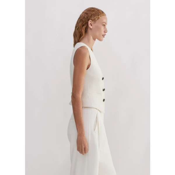 Textured Tailored Tux Vest - Image 6