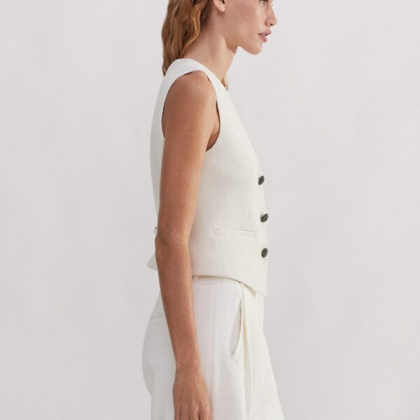 Me and Em Textured Tailored Tux Vest, view 6