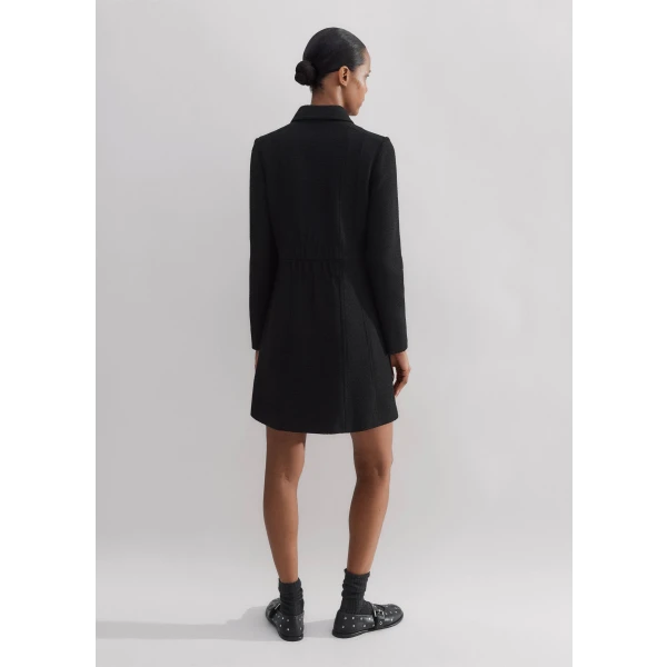 Textured Zip-Front Mini Dress - Image 6